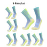 6 Pairs Football Socks Men Women Sports Socks Non-slip Silicone Bottom Soccer Socks Rugby Tennis Volleyball Badminton Socks