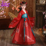 Ancient Kids Traditional Dresses Chinese Outfit Girls Costume Folk Dance Performance Hanfu Dress for Children