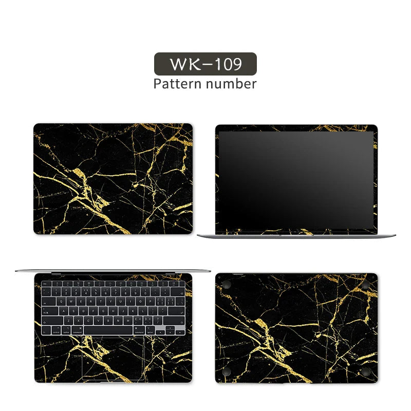 DIY Marble Cover Laptop Skin Sticker Vinyl 13.3"14"15.6"17.3"  Stickers for Macbook pro/Lenovo/Msi/Hp/Acer Skins Decorate Decal