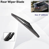 For Renault Megane 2 2002-2006 Car Front Rear Wiper Blades Soft Rubber Windscreen Wipers Auto Windshield 24"18"9" 2003 2004 2005