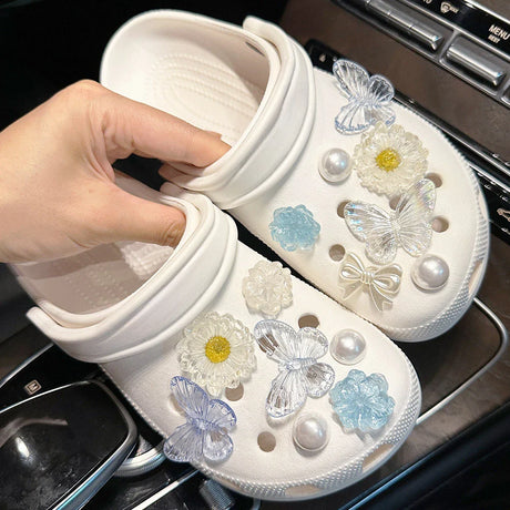 Shoe Charms for Croc Accessories Artificial Crystal Shoe Buckle Decoration for Crocs Charm Set Kids Party Xmas Gifts