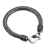 BOCAI S925 Sterling Silver Bracelet for Men and Women Simple S-Buckle 4mm 5mm 6mm Woven-Chain Personality Pure Argentum Jewelry