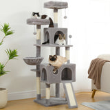 Luxury Pet Cat Tree House Condo Furniture Multi-Layer Cat Tower with Ladder Natural Sisal Scratching Post Climbing Jumping Toy