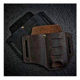 Multifunction Waist Holster Belt Loop Organizer Pouch Storage Pocket Bag Flashlight Tactical Pen Outdoor Tool PU Leather Case