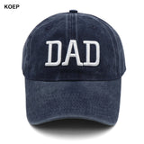 KOEP MOM And DAD Baseball Cap Fishing Caps Men Outdoor Women Washed And Worn Pregnancy Announcement Hats 3D Embroidery