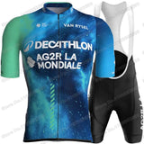 2024 AG2R Cycling Jersey Set Summer France Pro Team Cycling Clothing Men Road Bike Shirt Suit Bicycle Bib Shorts MTB Maillot