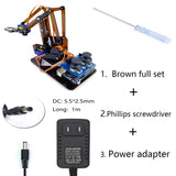 Robotic Arm Plank 4 DOF Robot Manipulator Claw SG90 MG90S Robot FOR UNO Board Programmable Toys Diy Kits Splicing Rudder Gifts