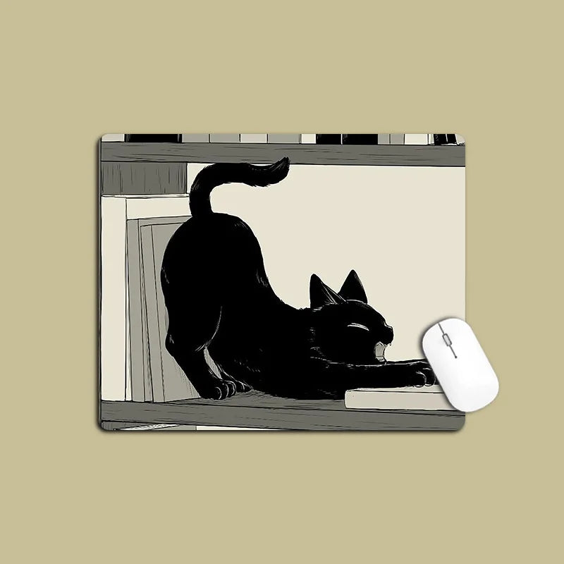 Mouse Mat Cat Mause Pad Cute Cartoon Gaming Pad Anti-slip Padding Office Accessories for Desk Simple Mousepad Small Table Pads