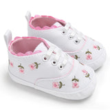 Pink Baby Shoes Princess Fashion Sneakers Infant Toddler Soft sole Anti Slip First Walkers 0-1 year old baby Christening Shoes