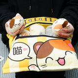 Cute Cat Snack Pillow Pudding Decorative, Stuffed Dolls With Cat Pudding Kawaii Toy Plush Plush Pillow Animal Gifts