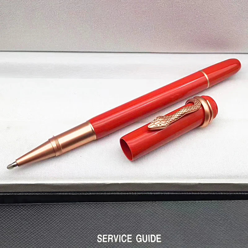 PPS Inheritance Series MB Red&Black Classic Fountain Rollerball Ballpoint Pen with Exquisite Snake Clip Writing Smooth