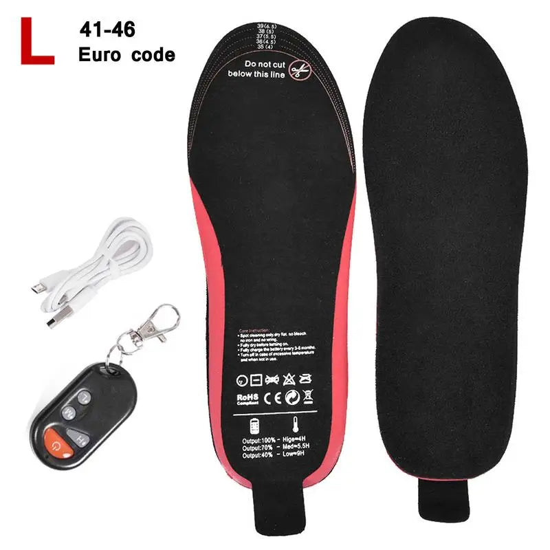 USB Heated Shoe Insoles Electric Insoles Foot Warming Pad Orthopedic Insoles Mat Winter Outdoor Sports Heating Insoles Unisex