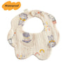 New Thickened 7 Layers Cotton Waterproof Baby Bibs Cute Print Saliva Towel Newborn Burp Cloths for Boys Girls Feeding Drool Bib