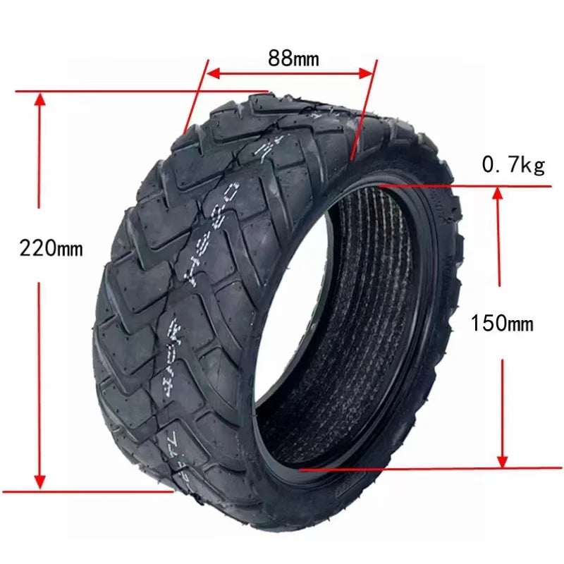 80/60-6 Tyre Wear-Resistant Off-Road Tubeless Tire for Curuss R10 FLJ C11/T11 Electric Scooter Pneumatic Wheels