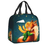 Custom The Little Prince Birds And Stars Lunch Bag Men Women Thermal Cooler Insulated Lunch Box for Adult Office