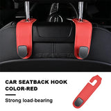 BLALION Car Seat Hook Hanger Hook Flip Leather Suede Auto Back Seat Headrest Hooks Storage Hanger Upgrade Car Interior Organizer