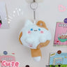 Squeak Long Tailed Cat Plush Keychain Cartoon Cute Soft Stuffed Cat Keyring Pendant 12CM Cat Soft Tail Plush Toy Home Decor