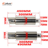 EPLUS Car Exhaust Straight Pipe Muffler Tail Pipe Universal High Quality Stainless Steel Interface 51 63 76MM Exhaust System End