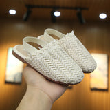 Spring Summer Girls Shoes Weaven Knitted Design Children Flat Shoes Kids Summer Sandals Princess Sweet Soft Fashion For Toddlers