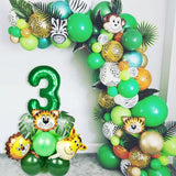 Jungle Safari Birthday Decorations Animal Disposable Tableware Forest Woodland Baby Shower Boy 1 2 3 4 5 Birthday Party Supplies