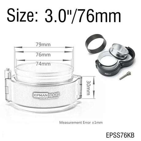 EPMAN HD Clamp System Assembly Exhaust V-band Clamp Quick Release For 2.0"/2.5"/2.75"/3.0" OD Exhaust / Intercooler Pip/Turbo