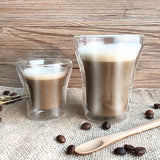 80/200ml Clear Double Wall Glass Espresso Coffee Cup Set Heat-resistant Beer Wine Cocktail Thermal Tea Drink Cups Drinkware Set