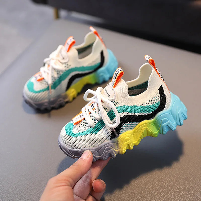 Summer Children's Sneakers 2024 New Mesh Breathable Small Middle and Large Children's Casual Shoes Boys and Girls Tennis Shoes