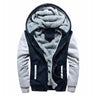 Men's Thicken Jacket Fleece Lining Winter Warm Hooded Coats Mens Windproof Full Zip Down Jackets Casual Outwear Sportswear