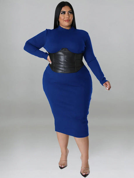 Zipper Dress Tight Ladies Mid Length Plus Size Leather Woman Dress One Piece Long Sleeved Elegant Birthday Dress Fast Express