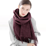 Solidlove Wool Winter Scarf Women Scarves Adult Scarves for ladies 100% Wool scarf women Fashion Cashmere Poncho Wrap