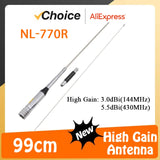 NL-770R Mobile Station Antenna Dual Band Radio UHF VHF 144-430MHz Mount Clip Walkie Talkie Accessory TH-9800 BJ-218 KT-780 Plus