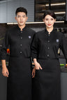 grey Chef uniform Long Sleeve chef jacket Cook Coat Chef T-shirt Baker Work Uniform Waiter Restaurant Hotel Clothes women Logo