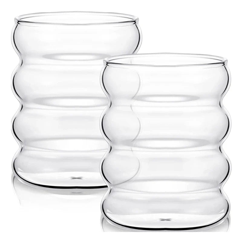 Single-Layer Glass Cup with Straw Drinking Mugs Coffee Drinkware Whiskey Glasses Milk Cup Water Cup Glass Material