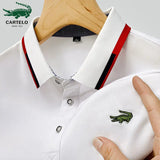 2023 High quality men's spring and summer new  polo shirt top, business leisure sports short-sleeved T-shirt s-5xl