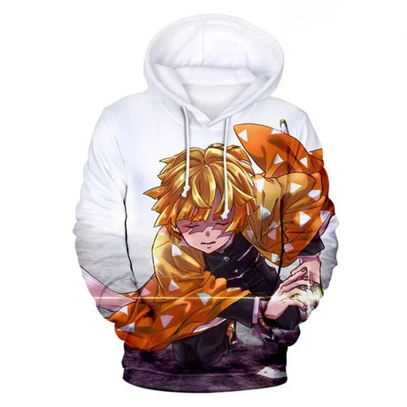 Anime Demon Slayer Hoodies Kamado Nezuko 3D Print Men Women Plus Size Pullover Hooded Sweatshirts Streetwear Tops Clothing