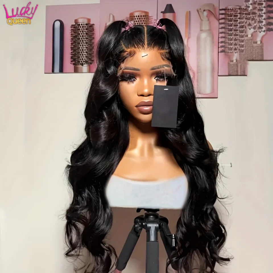 180% Density Highlight 1B Burgundy 13x6 Lace Frontal Human Hair Wigs 13x4 Body Wave Lace Front Wig For Women Pre Plucked