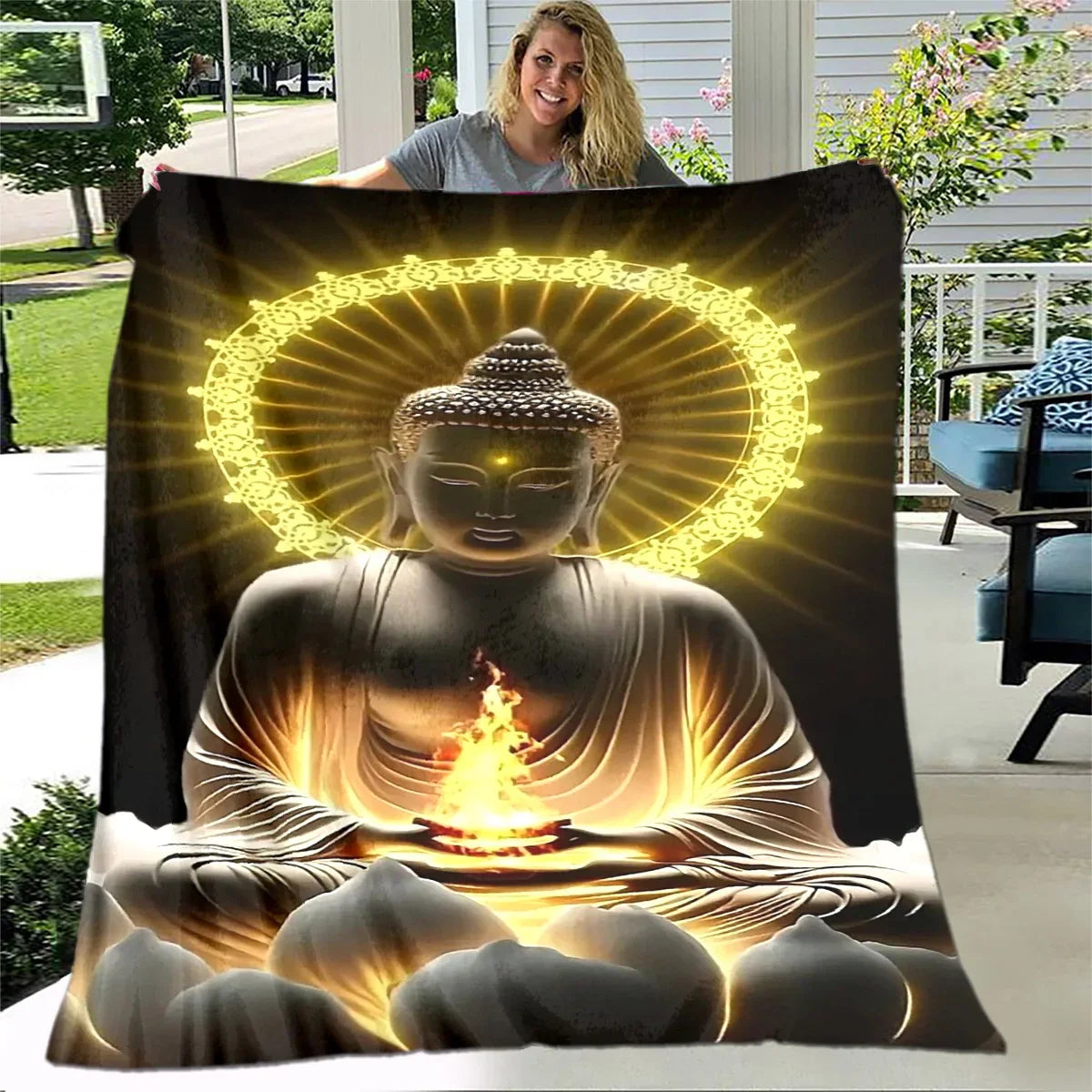 Buddha Sakyamuni Buddhism Faith Religion Soft Plush Blanket,Flannel Blanket Throw Blanket for Living Room Bedroom Bed Sofa Pray