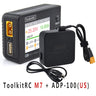 ToolkitRC M7 200W 10A DC Balance Charger/Discharger With ADP100 Adapter (EU/US) For 1-6S Lipo LiHV LiFe Lion RC Battery