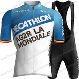 2024 AG2R Cycling Jersey Set Summer France Pro Team Cycling Clothing Men Road Bike Shirt Suit Bicycle Bib Shorts MTB Maillot