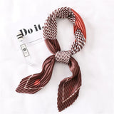 2023 Brand Crinkle Scarf Women Silk Satin Square Neck Tie Hand  Wirst Female Headscarves Bandana Shawl  Leopard Hair Foulard