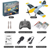 JIKEFUN RC Airplane 2.4GH 4CH 150mm Z61 Wingspan 3-Axis One Key U-Turn Aerobatic Xpilot Stabilization System EPP Rc Plane Toys