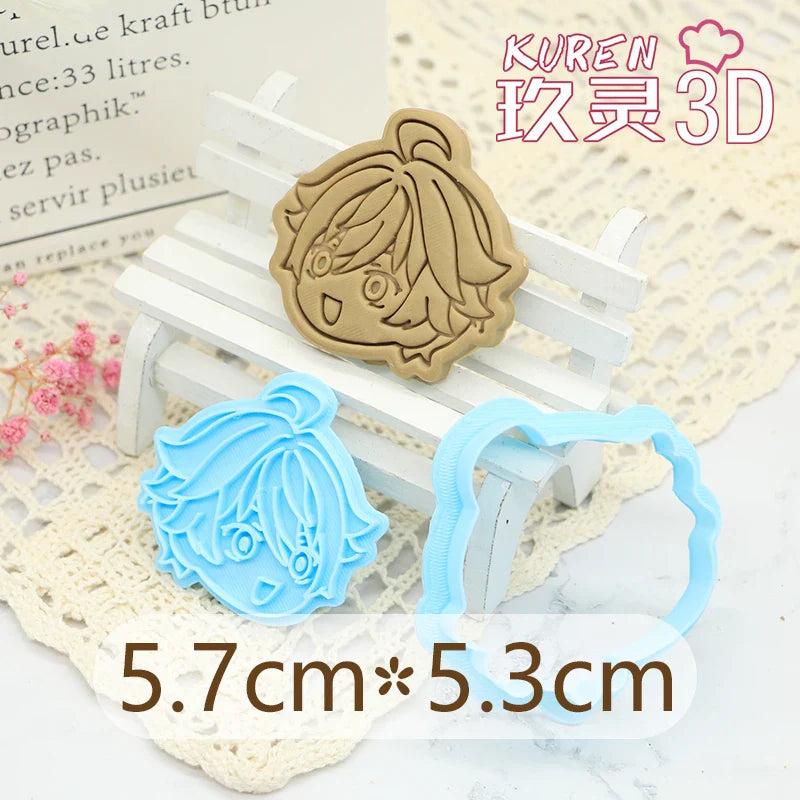 Genshin Impact Neuvillette Cake Tool Animal Cookie Cutter Christmas Cutters Biscuit Stamp Fondant Mould Baking Sugarcraft Molds