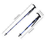 Telescopic Trekking Pole Outdoor Telescopic Hiking Sticks Walking Stick With Multi-Function Scale For Backpacking Climbing And