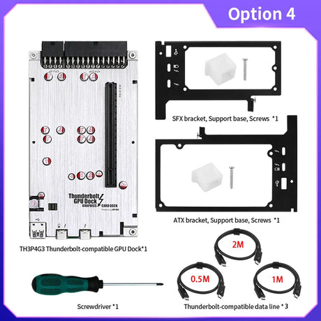 Thunderbolt-compatible GPU Dock TH3P4G3mini Graphics Card USB3.0 Extended PCI-E X16 Interface 60W PD Charging with Bracket