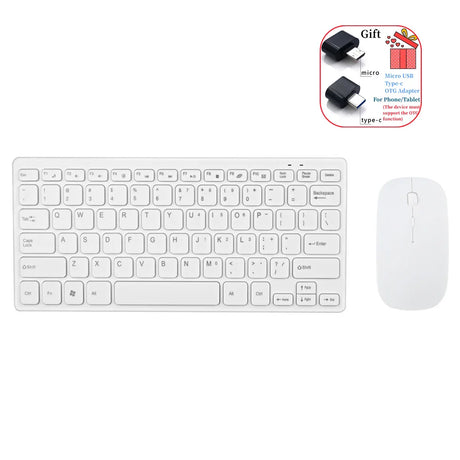 Mini 2.4G Wireless Keyboard and Mouse Kit Multimedia Spanish Russian Korean Silent Keyboard Mice Combo Set With Keyboard Covers