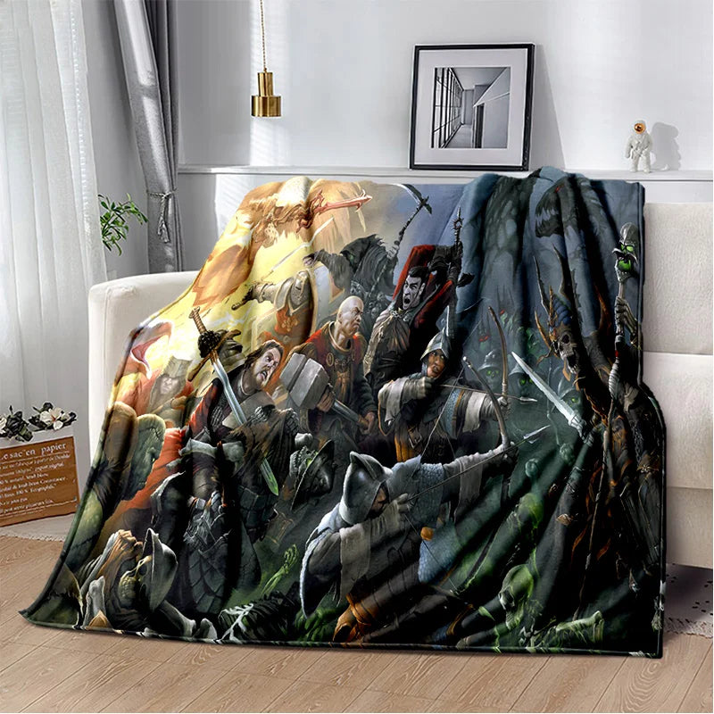 3D Heroes of Might and Magic Retro Game Soft Plush Blanket,Flannel Blanket Throw Blanket for Living Room Bedroom Bed Sofa Picnic