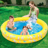 Kids Inflatable Swimming Pool PVC Round Pineapple Printed Inflatable Pool for Toddler Outdoor Water Game Play Center for Garden