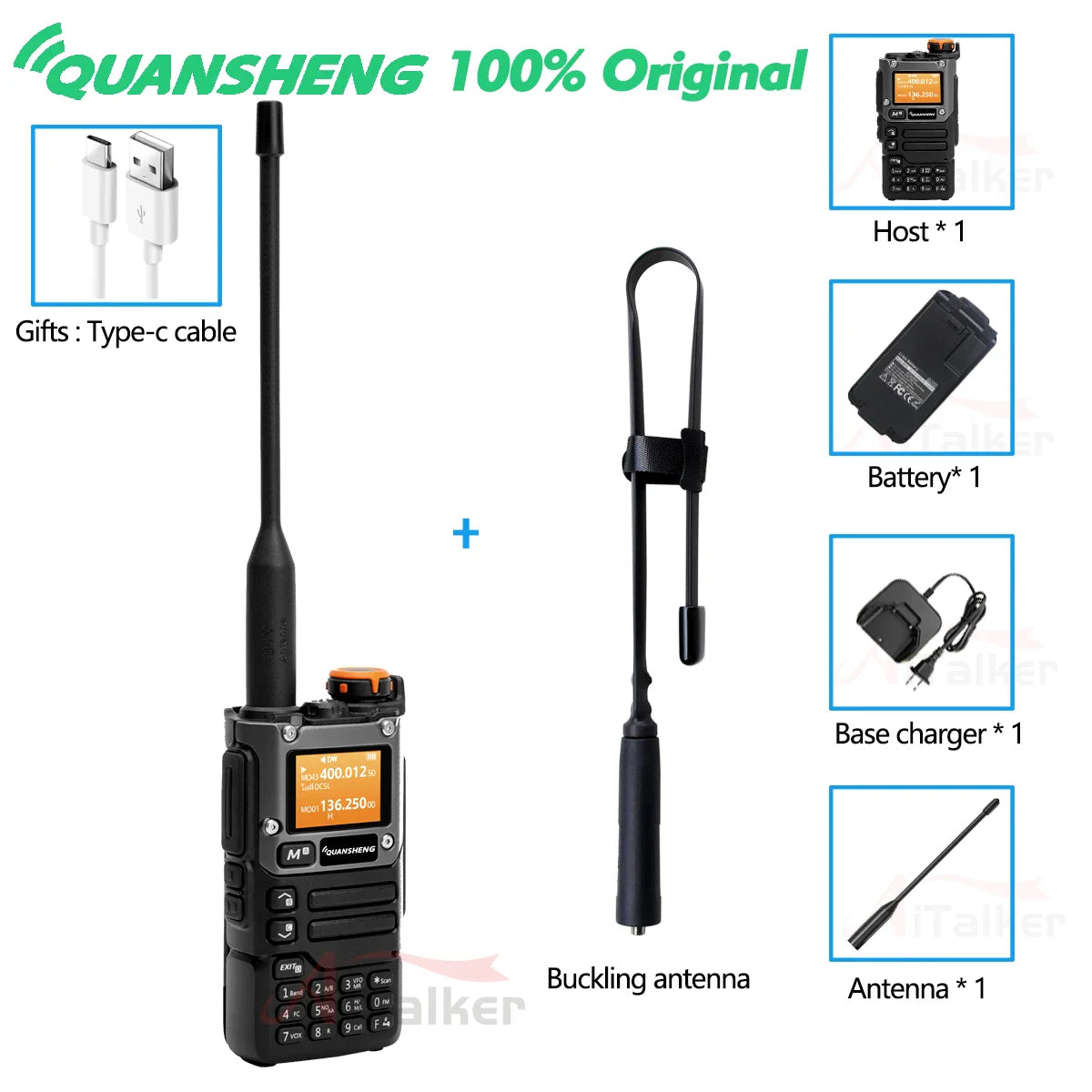 Quansheng Receiver UV K5 (8) Walkie Talkie Portable Am Fm Two Way Radio Commutator Station Amateur Ham Wireless Set Long Range