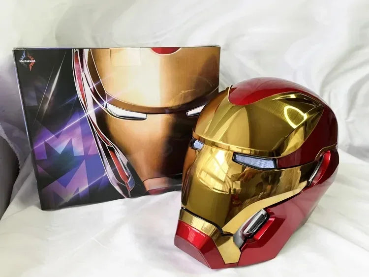 New 1:1 Iron Man Mk50 Figures Wearable Voice-Activated Deformation Helmet Around Marvel Animation Derivatives Model Toy Gift