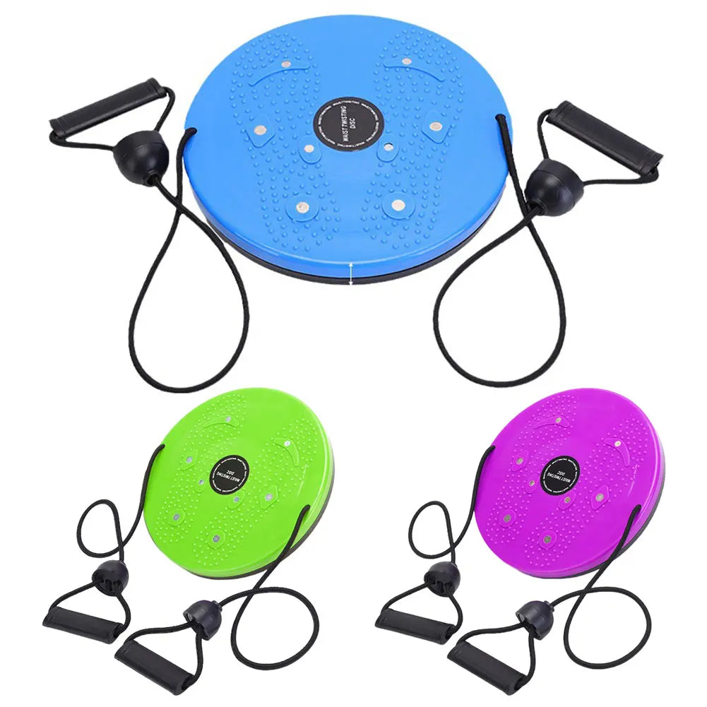 Aerobic Fitness Disc with Pull Rope Waist Slimming Plate Multifunction Weight Loss Aerobic Exercise Tool